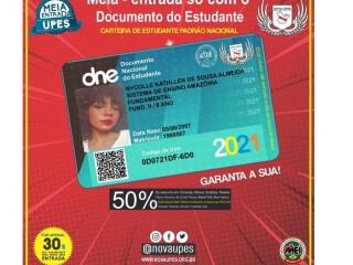 MEIA ENTRADA ESTUDANTIL 2021 COM QR CODE Ruropolis PA Servicos especializados no [***] 