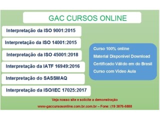 Curso online Auditor Interno da Norma ISO [***] Maringa PR cursos tcnicos enfermagem esttica profissionalizantes [***] 