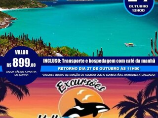 Excurso para arraial do cabo 24 de outubro em Bauru SP Eventos 