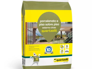 Argamassa porcelanato e piso sobre piso externo cinza quartzolit 20Kg